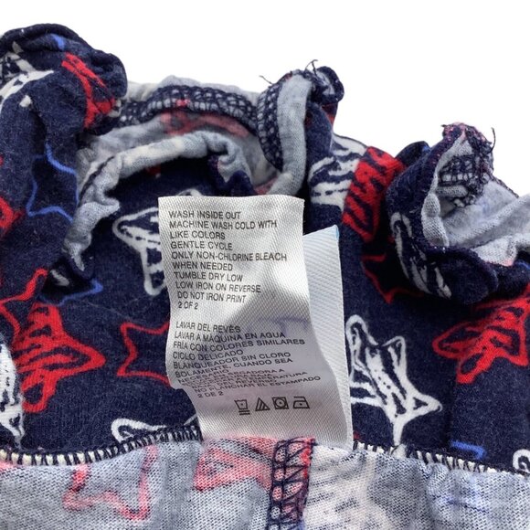 Healthtex Toddler Girls Star Print Ruffle Hem Shorts Size 3T Elastic Waist Blue - Picture 6 of 7